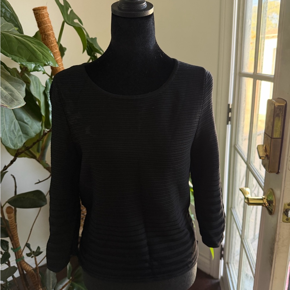 Calvin Klein Black Ribbed Women's Sweater